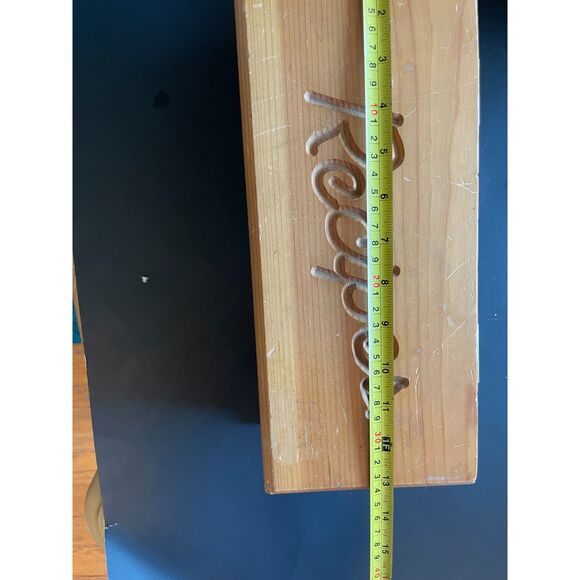 Wooden Carved Recipe Box & Hand-Carved Bowl - Picture 5 of 7